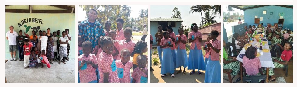 Foto de crianças e educadores do Aldeia de Acolhimento Betel